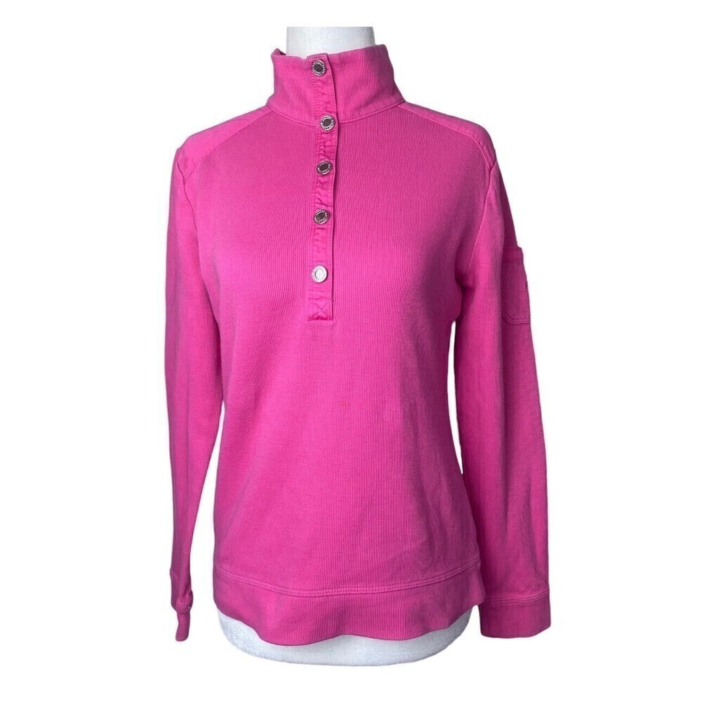 Lauren Ralph Lauren Sweater Womens Small Petite Pink Pullover Long Sleeve Casual
